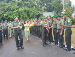 Kolonel Inf Gabriel Lema S.Sos di Terima Dengan Tradisi Korps Menjadi Danrem 033/Wira Pratama