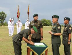 Danrem 033/WP Pimpin Sertijab Komandan Yonif Raider Khusus 136/Tuah Sakti