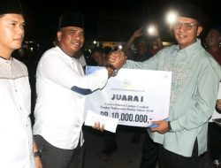 Bupati dan Wabup Bintan Serahkan Hadiah Pemenang Festival Lampu Cangkok