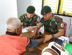 Peringati HUT Ke-15 Satgas Yonif RK 136/TS, Melaksanakan Upacara Mengenang Jasa Para Pahlawan Hingga Gelar Klinik Mobile