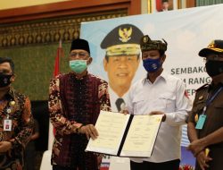 Bupati Natuna Hamid Rizal Menerima Bantuan Penanggulangan Covid-19 dari Pemprov Kepri