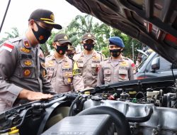 Jelang Operasi Mantap Praja, Wakapolres Karimun Cek Kelengkapan Kendaraan Dinas
