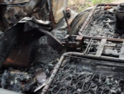 Mobil Pickup Pedagang Terbakar di Lingga, Diduga Akibat Tabung Gas Yang Dimuat Meledak