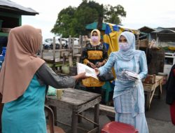 Pjs TP PKK, Sofha Bahtiar Kampanyekan Prokes Covid-19 di Pelabuhan Buton Lingga