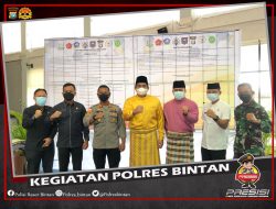 Kapolres Bintan Menghadiri kegiatan Deklarasi dan penandatangan Fakta Integritas Pilkades 2021 di Kabupaten Bintan