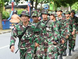 Peringati Hari Pahlawan Nasional Lanud Raja Haji Fisabilillah melaksanakan Hanmars, Cross Country, dan Renang Militer