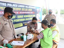 Guna Menekan Kecelakaan Lalu Lintas, Satlantas Polres Lingga Gelar Pemeriksaan Kesehatan Gratis Kepada Tukang Ojek