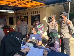 Kapolres Pimpin Pelaksanaan Vaksinasi Serentak Nasional di Polsek Bintan Timur Polres Bintan