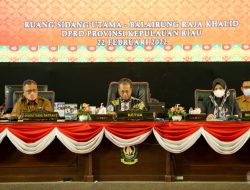 DRPD Kepri Gelar Paripurna Persetujuan Penetapan Ranperda Diluar Propemperda Tahun 2022