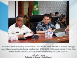 Pemko Batam Segera Menyusun RPJPD 2025-2045, Jefridin: Perencanaan Pembangunan Harus Berkesinambungan