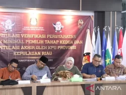 KPU Kepri Tetapkan 15 Nama Bakal Calon DPD RI Dapil Kepri yang Memenuhi Syarat Pada Pemilu 2024