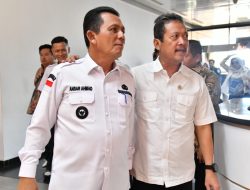 Gubernur Ansar Dampingi Menteri KKP Tinjau Pembangunan 2 Kapal Pengawas Perikanan di Tanjung Uncang