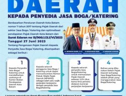 Optimalkan Pajak Sektor Jasa, Pemko Batam Kenakan Pajak pada Jasa Boga/ Katering