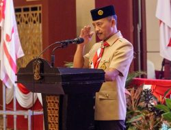 Sekdaprov Adi Pimpin Kegiatan Ulang Janji dan Sematkan Lencana Pancawarsa kepada Kakak-kakak Kwarda Kepri