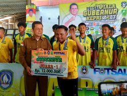 Gubernur Ansar Tutup Turnamen Kejuaraan Futsal Piala Gubernur Kepri 2023 Zona Natuna