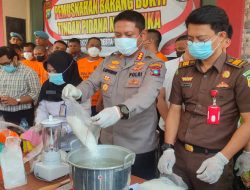 Polresta Tanjungpinang Musnahkan 3,7 Kilo Sabu dan Ribuan Ekstasi