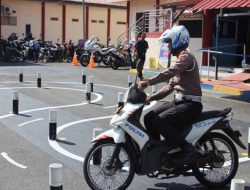 Polresta Tanjungpinang Mulai Terapkan Lintasan ‘S’ untuk Praktek SIM C