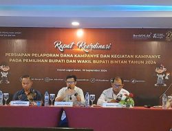 KPU Bintan Rakor Pelaporan Dana Kampanye dan Kegiatan Kampanye bersama Partai Politik dan Forkopimda