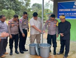 HUT Lalu Lintas Ke-69, Polres Bintan Sumbangkan Sumur Bor ke Mesjid Al Ghofur Tanjung Uban