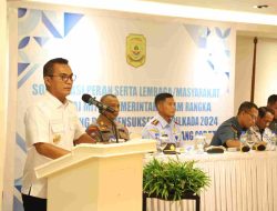 Pj. Wali Kota Andri Rizal Buka Sosialisasi Forkopimda, Ajak Masyarakat Berperan Aktif Sukseskan Pilkada 2024