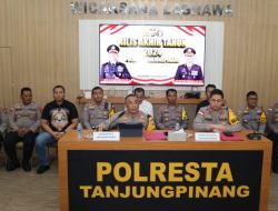 Polresta Tanjungpinang Paparkan Kinerja Selama tahun 2024, Berikut Capaiannya
