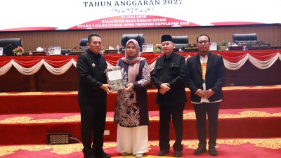 DPRD Kepri Gelar Paripurna Penyampaian Rancangan KUA-PPAS APBD Tahun 2027