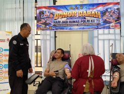 Sambut Hari Jadi Humas Polri ke-75, Polres Bintan Tebar Kepedulian Lewat Donor Darah